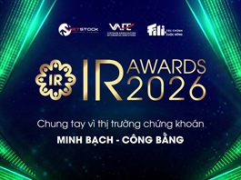 IR AWARDS 2026: Mời doanh nghiệp niêm yết hiệu chỉnh kết quả Khảo sát Công bố thông tin